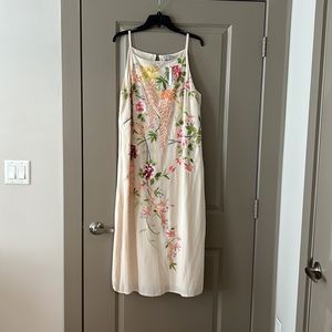 NWT ASOS midi embroidered dress